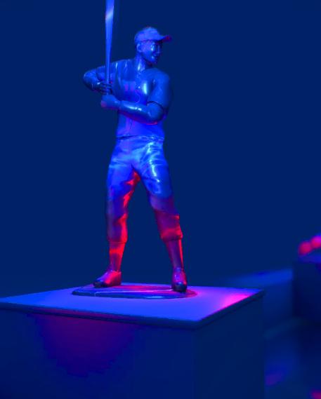 Digital statue of  Ernie Banks
