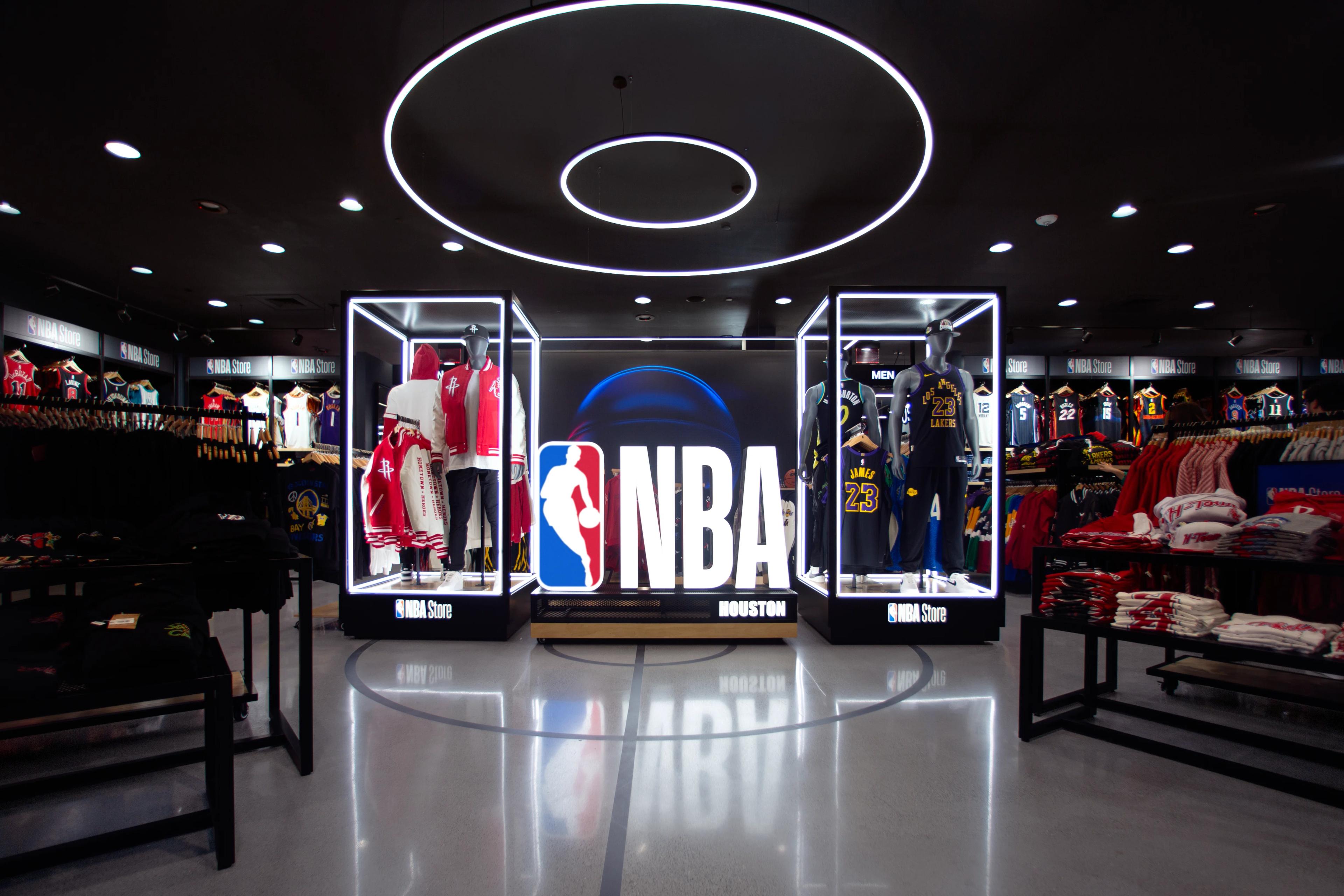 Interior shot of the NBA Flagship Storee